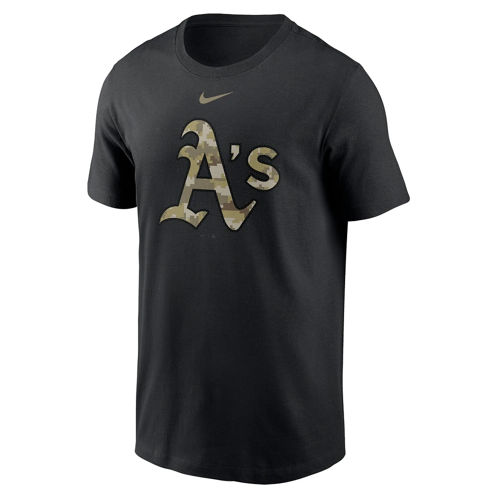 Men's Nike Black Athletics Camo Logo Team T-Shirt