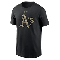 Men's Nike Black Athletics Camo Logo Team T-Shirt