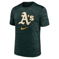 Men's Nike Green Athletics Logo Velocity Performance T-Shirt