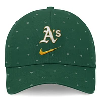 Casquette ajustable Nike Athletics Primetime Print Club verte pour homme