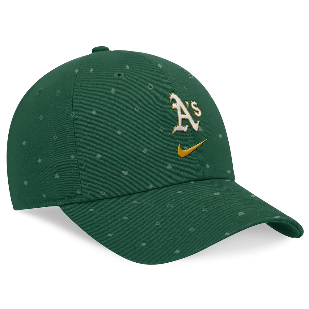 Casquette ajustable Nike Athletics Primetime Print Club verte pour homme