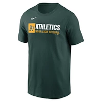 Men's Nike  Green Athletics Team Block T-Shirt