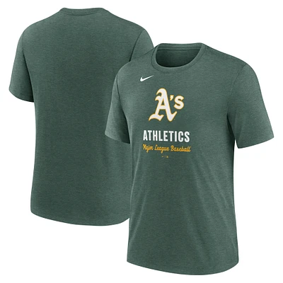 T-shirt Nike vert chiné Athletics Tri-Blend pour homme