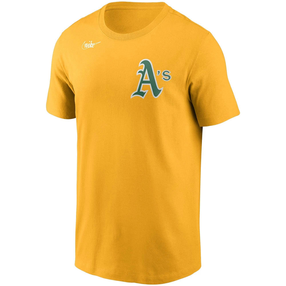 Men's Nike Reggie Jackson Gold Athletics Cooperstown Collection Name & Number T-Shirt