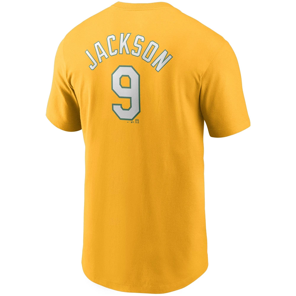 Men's Nike Reggie Jackson Gold Athletics Cooperstown Collection Name & Number T-Shirt