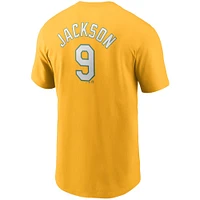 Men's Nike Reggie Jackson Gold Athletics Cooperstown Collection Name & Number T-Shirt