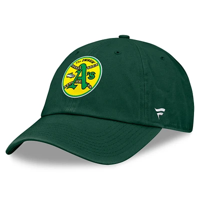 Casquette ajustable Fanatics Green Athletics Core Cooperstown Collection pour femmes