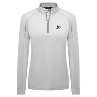 Women's Levelwear White Athletics Kinetic Insignia 2.0 Raglan Quarter-Zip Top