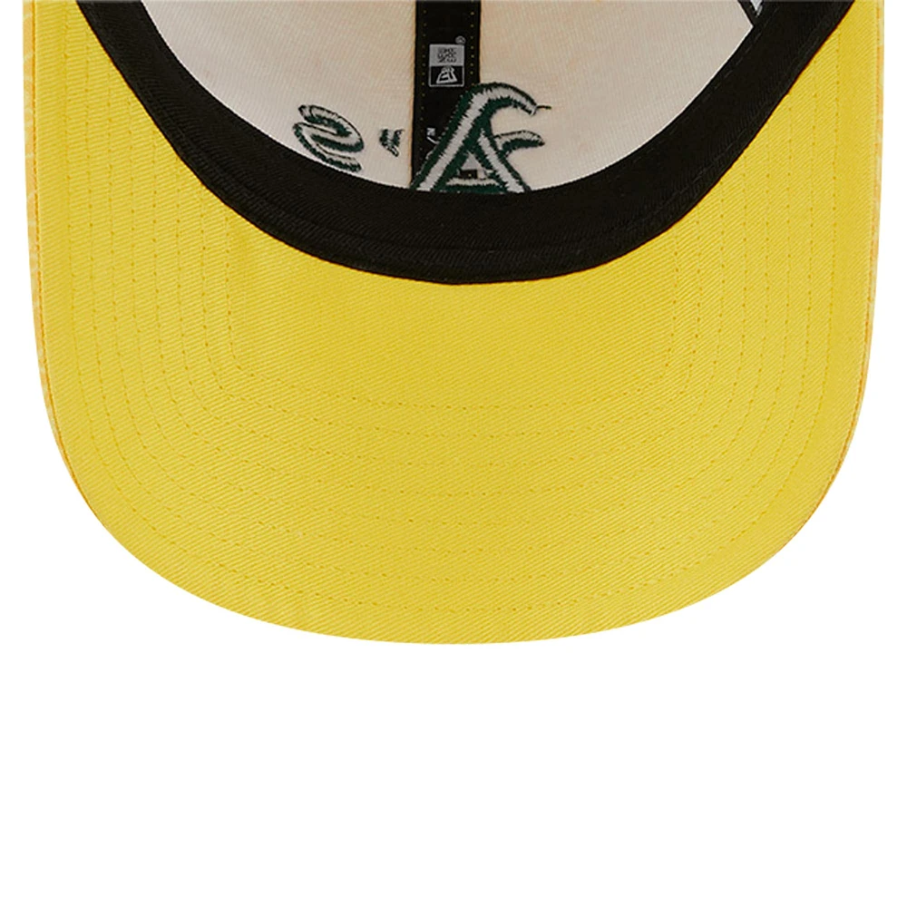 Women's New Era Gold Athletics Don't Worry 9TWENTY Adjustable Hat
