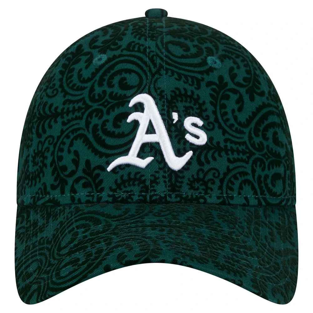 Women's New Era Green Athletics Flair 9TWENTY Adjustable Hat