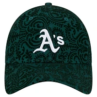 Women's New Era Green Athletics Flair 9TWENTY Adjustable Hat
