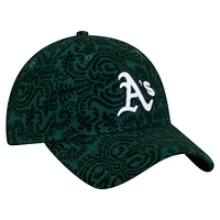 Women's New Era Green Athletics Flair 9TWENTY Adjustable Hat