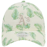 Women's New Era White Athletics Palms 9TWENTY Adjustable Hat