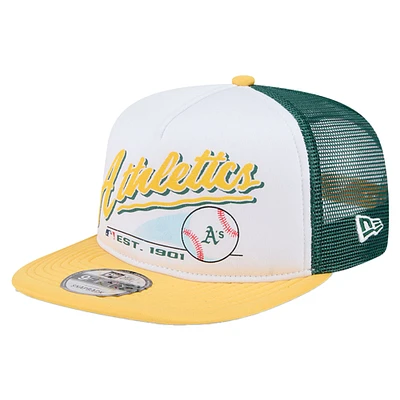 Casquette Snapback rétro 9FIFTY Athletics blanche New Era pour jeunes