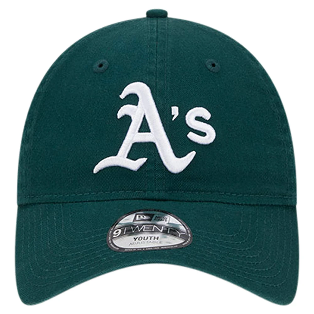Youth New Era Green Athletics Team Color 9TWENTY Adjustable Hat