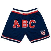 Men's Rings & Crwns Navy Atlanta Black Crackers Replica Mesh Shorts