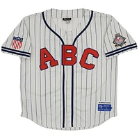 Men's Rings & Crwns #44 Cream Atlanta Black Crackers Mesh Button-Down Replica Jersey