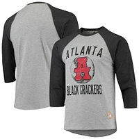 STI BLKCRC HTHR NOIR HOMME NEGRO LEAGUE MANCHES 3/4 RAGLAN SHRMENL-S
