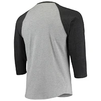 STI BLKCRC HTHR NOIR HOMME NEGRO LEAGUE MANCHES 3/4 RAGLAN SHRMENL-S