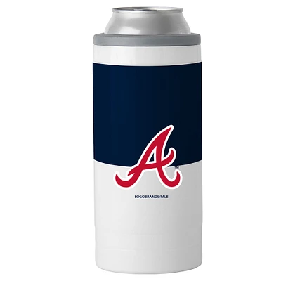 Glacière mince à blocs de couleurs de 12 oz des Braves d'Atlanta