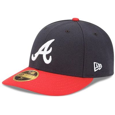 Atlanta Braves New Era Home Authentic Collection On-Field Low Profile 59FIFTY - Bonnet ajusté Marine / Rouge