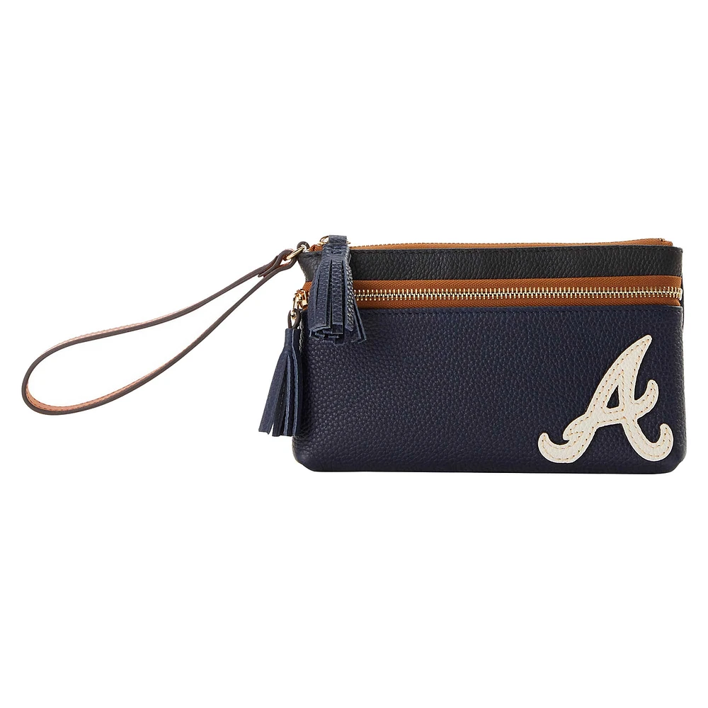 Dooney & Bourke Atlanta Braves Infield Double-Zip Wristlet