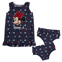 Ensemble débardeur et housse Minnie's Bow des Atlanta Braves pour bébé, paquet de 2