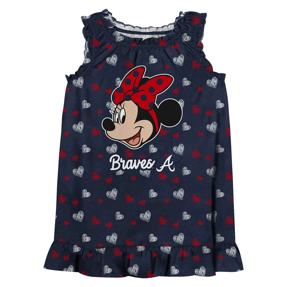 Ensemble débardeur et housse Minnie's Bow des Atlanta Braves pour bébé, paquet de 2
