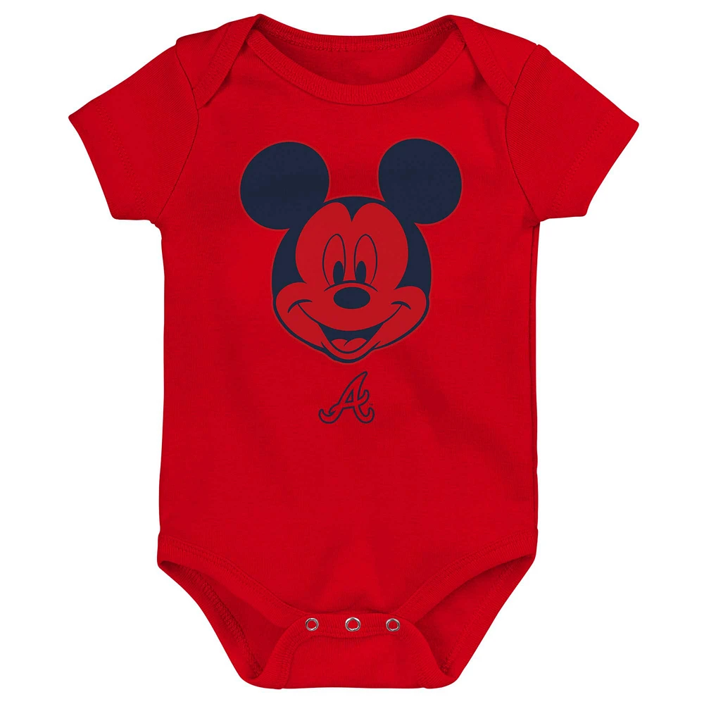 Infant Atlanta Braves Three-Pack Winning Team Bodysuit Set
