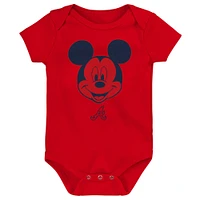 Infant Atlanta Braves Three-Pack Winning Team Bodysuit Set