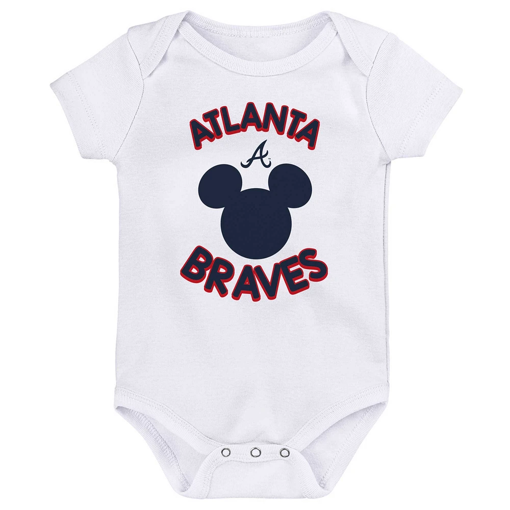 Infant Atlanta Braves Three-Pack Winning Team Bodysuit Set