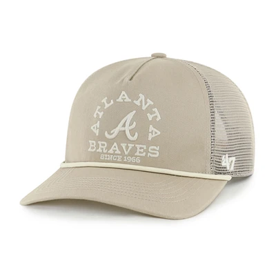 Casquette réglable kaki Atlanta Braves Ranchero '47 pour hommes