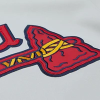 Men's Mitchell & Ness Tom Glavine Gray Atlanta Braves 1995 Throwback Authentic Jersey