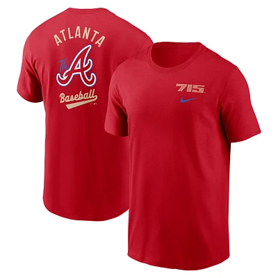 T-shirt Nike rouge Atlanta Braves 2025 City Connect pour homme