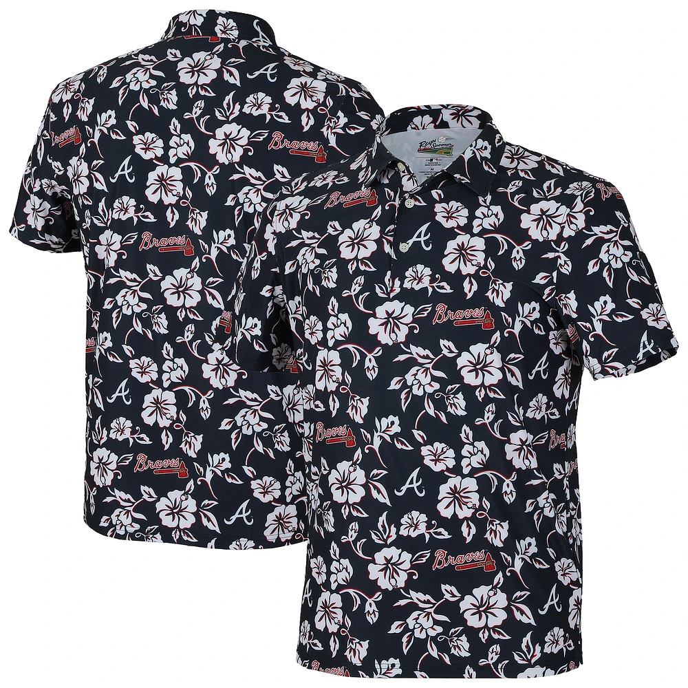 Men's Reyn Spooner  Navy Atlanta Braves Pua Performance Polo
