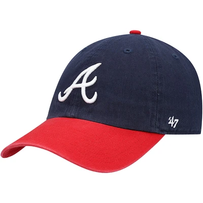 Casquette ajustable pour homme '47 bleu marine/rouge Atlanta Braves Home Clean Up