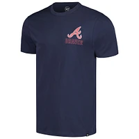 Men's '47 Navy Atlanta Braves Hang Back Franklin T-Shirt