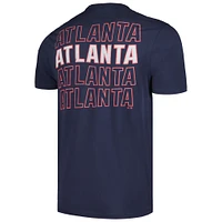 Men's '47 Navy Atlanta Braves Hang Back Franklin T-Shirt