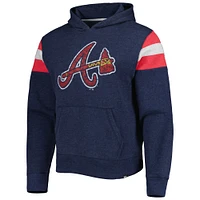 Men's '47 Navy Atlanta Braves Premier Nico Pullover Hoodie