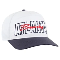 Men's '47 White Atlanta Braves Lineman Hitch Adjustable Hat