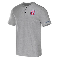 Men's Darius Rucker Collection by Fanatics Heather Gray Atlanta Braves Henley T-Shirt