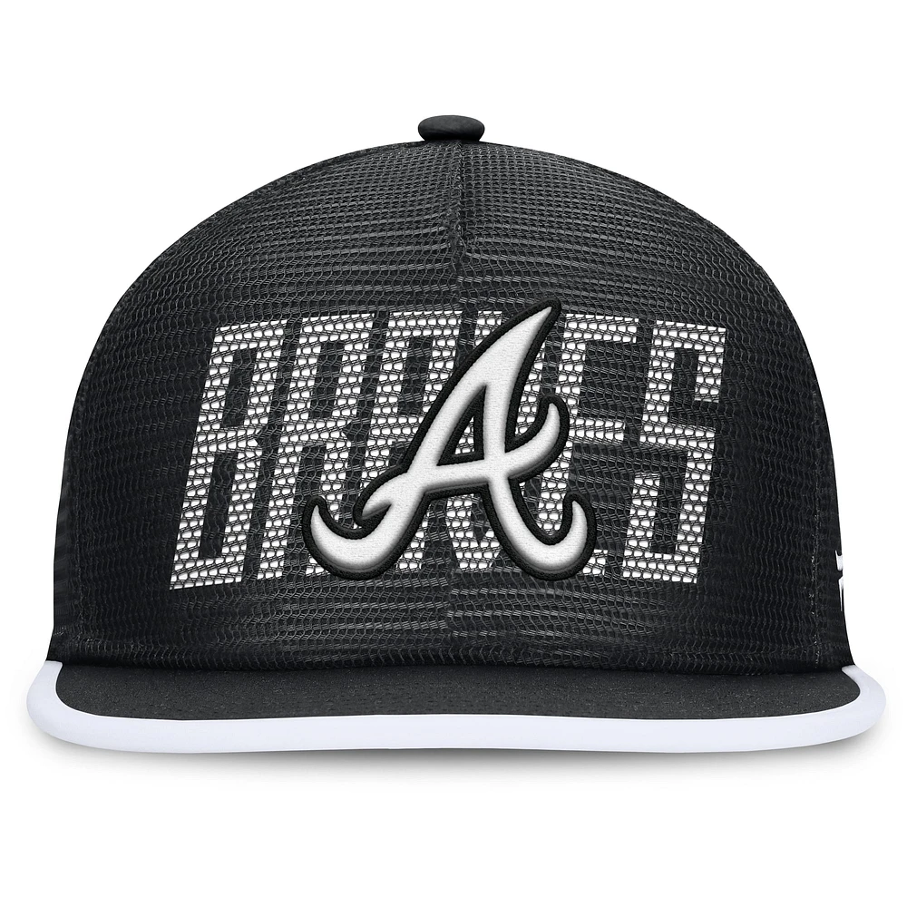 Men's Fanatics  Black Atlanta Braves Let's Glow Line Drive Snapback Hat