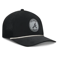 Men's Fanatics Black Atlanta Braves Signature A-Frame Adjustable Hat