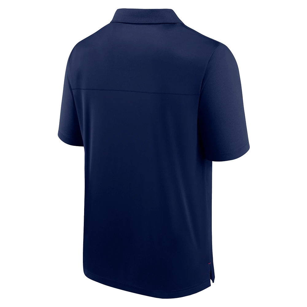 Men's Fanatics  Navy Atlanta Braves Fitted Polo