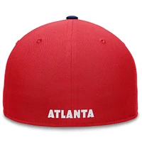 Men's Fanatics Red/Navy Atlanta Braves Fundamental Two-Tone Fitted Hat