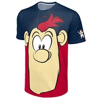 Men's FOCO Navy/Red Atlanta Braves Big Logo Mascot T-Shirt
