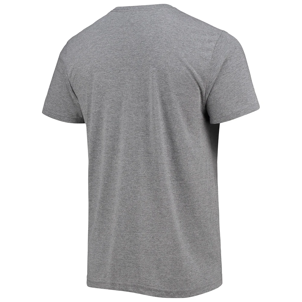 T-shirt à trois mélanges Hommage pour hommes Austin Riley Gris Atlanta Braves Caricature