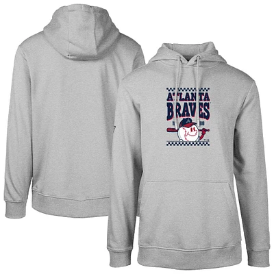 Sweat à capuche gris Atlanta Braves Podium Inaugural pour homme Levelwear