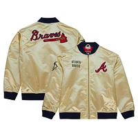 Men's Mitchell & Ness Gold Atlanta Braves OG 2.0 Lightweight Satin Full-Zip Jacket