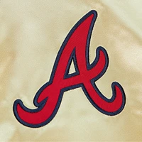 Men's Mitchell & Ness Gold Atlanta Braves OG 2.0 Lightweight Satin Full-Zip Jacket